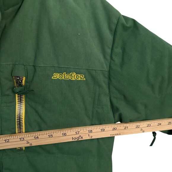 Solstice Oregon Men's Green Down Filled Microshed Zip Snap Ski Jacket Size M - Picture 8 of 10